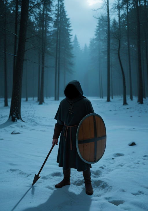 1 - Viking with spear and shield 1 - Viking with spear and shield